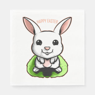 Frohe Osterhase an Ostern Serviette