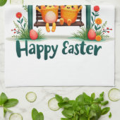 Frohe Osterhase! Geschirrtuch (Gefaltet)