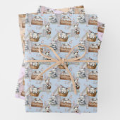 Frohe Osterhase in einem Korb Geschenkpapier Set (Beispiel)