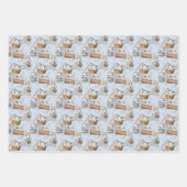 Frohe Osterhase in einem Korb Geschenkpapier Set (Vorderseite)