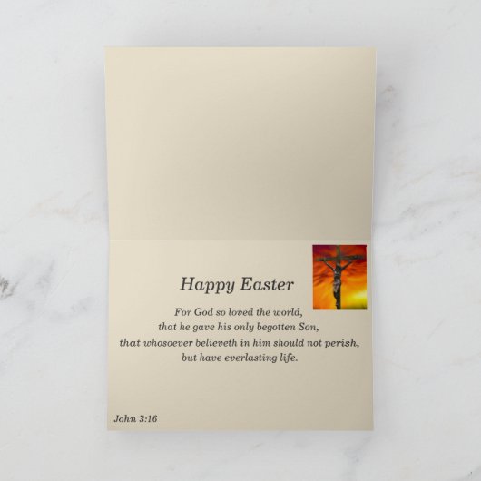 Frohe Osterkarte - Glaube Feiertagskarte (Innenseite)