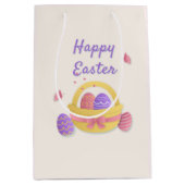 Frohe Osterkörbe und Schmetterlinge Mittlere Geschenktüte (Vorderseite)