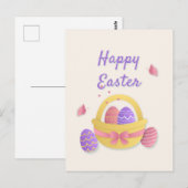 Frohe Osterkörbe und Schmetterlinge Postkarte (Vorne/Hinten)