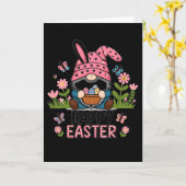 Frohe Ostern 2025 Bunny Gnom Karte (Gelbe Blume)