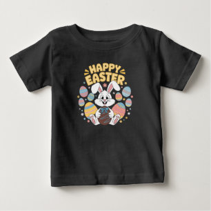 Frohe Ostern 2025 Eier Hase Süßer Hase Baby T-shirt