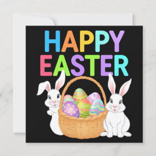 Frohe Ostern 2025  Eier Hase Süßer Hase Feiertagskarte