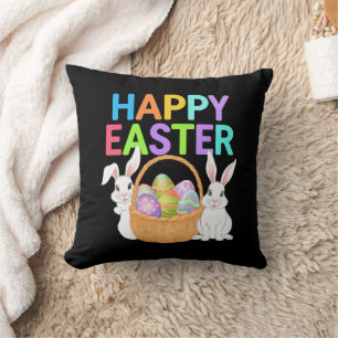 Frohe Ostern 2025  Eier Hase Süßer Hase Kissen