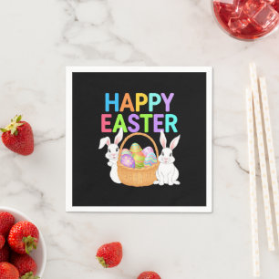 Frohe Ostern 2025  Eier Hase Süßer Hase Serviette