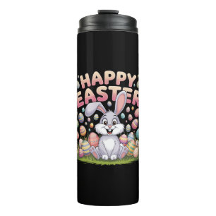 Frohe Ostern 2025  Eier Hase Süßer Hase Thermosbecher