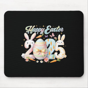 Frohe Ostern 2025 Hase Kaninchen Gesicht Ostertag  Mousepad
