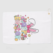 Frohe Ostern 2026 Süßer Hase Osterhase Ostertag Fr Golfhandtuch (Horizontal)