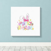 Frohe Ostern 2026 Süßer Hase Osterhase Ostertag Fr Leinwanddruck (Insitu (Holzboden))