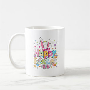 Frohe Ostern 2026 Süßer Hase Ostertag Frau Kaffeetasse