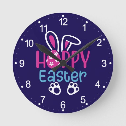 Frohe Ostern-54411 Runde Wanduhr (Vorderseite)