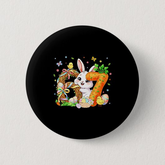 Frohe Ostern 67 Hase Sechs Sieben Ostern 6 7 Oster Button (Vorderseite)