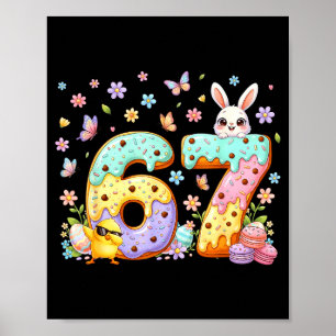 Frohe Ostern 67 Hase Six Seven Ostern 6 7 Kind Poster