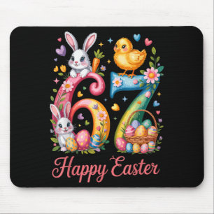 Frohe Ostern 67 Meme Zahl Geburtstag Hase Küken Mousepad