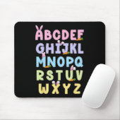 Frohe Ostern Alphabet Abc Elemeno Für Lehrer Mousepad (Mit Mouse)