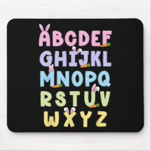 Frohe Ostern Alphabet Abc Elemeno Für Lehrer Mousepad