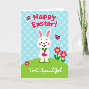 Frohe Ostern an ein Mädchen Karte