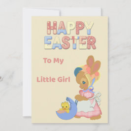 Frohe Ostern an mein kleines Mädchen Postkarte