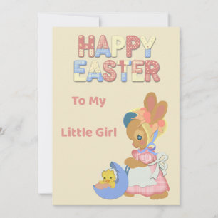 Frohe Ostern an mein kleines Mädchen Postkarte