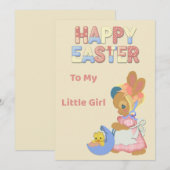 Frohe Ostern an mein kleines Mädchen Postkarte (Vorne/Hinten)
