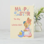 Frohe Ostern an mein kleines Mädchen Postkarte (Stehend Vorderseite)