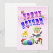 Frohe Ostern Ankündigung (Vorne/Hinten)