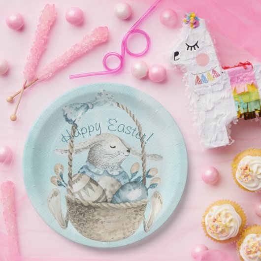 Frohe Ostern! Aquareller Ostergebäck Pappteller (Party)