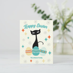 Frohe Ostern, Atomzeitalter, Mid Century Modern Ka Feiertagspostkarte