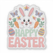 FROHE OSTERN AUFKLEBER (Vorderseite)