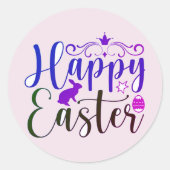 Frohe Ostern Aufkleber oder Siegel (Vorderseite)