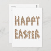 Frohe Ostern aus Bunnies! | Funny Oster Postkarte (Vorne/Hinten)