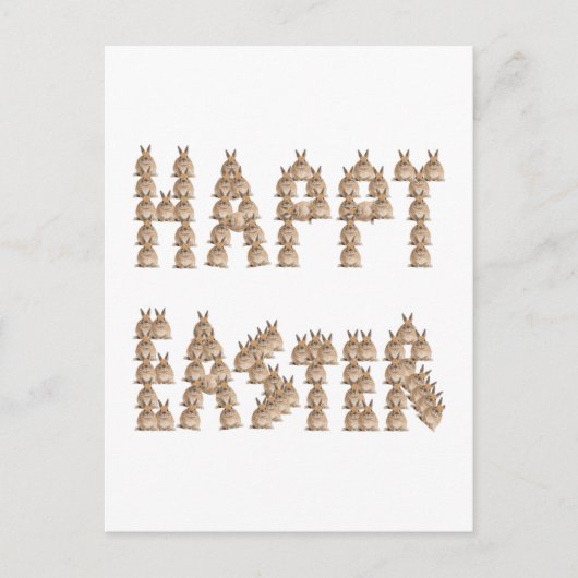 Frohe Ostern aus Bunnies! | Funny Oster Postkarte (Vorderseite)