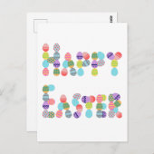 Frohe Ostern aus Eiern | Funny Ostereier Postkarte (Vorne/Hinten)