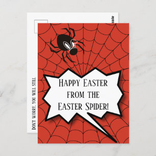 Frohe Ostern aus Ostern Spinne viele Eier Postkarte
