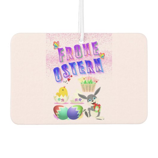 Frohe Ostern Autolufterfrischer (Vorderseite)