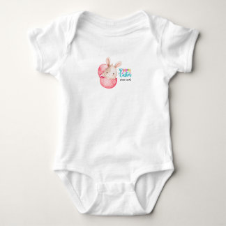 Frohe Ostern Baby Hase - Süße Wasserfarbe Eikörper Strampler