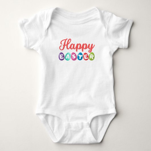 Frohe Ostern Baby Strampler (Vorderseite)