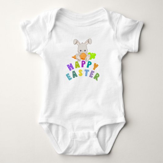 Frohe Ostern Baby Strampler (Vorderseite)