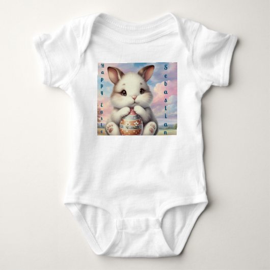 Frohe Ostern Baby Strampler (Vorderseite)