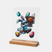 Frohe Ostern Basketball Jungen Osterhase Lustig Ea Acrylschild (Winkel)