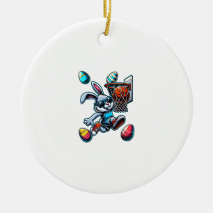 Frohe Ostern Basketball Jungen Osterhase Lustig Ea Keramik Ornament