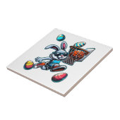 Frohe Ostern Basketball Jungen Osterhase Lustiger  Fliese (Seite)