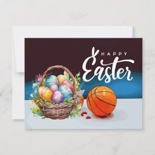 Frohe Ostern Basketballspieler Feiertagskarte