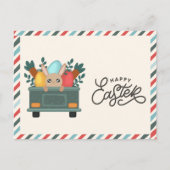 Frohe Ostern Bauernmarkt Postkarte (Vorderseite)