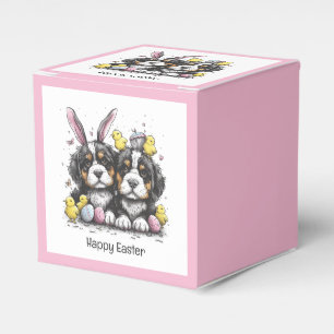 Frohe Ostern Berner Sennenhunde Geschenkschachtel