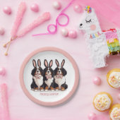 Frohe Ostern Berner Sennenhunde Pappteller (Party)