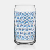 Frohe Ostern Blaue Schleife Folk Art Hase & Eier F Dosenglas (Rückseite)